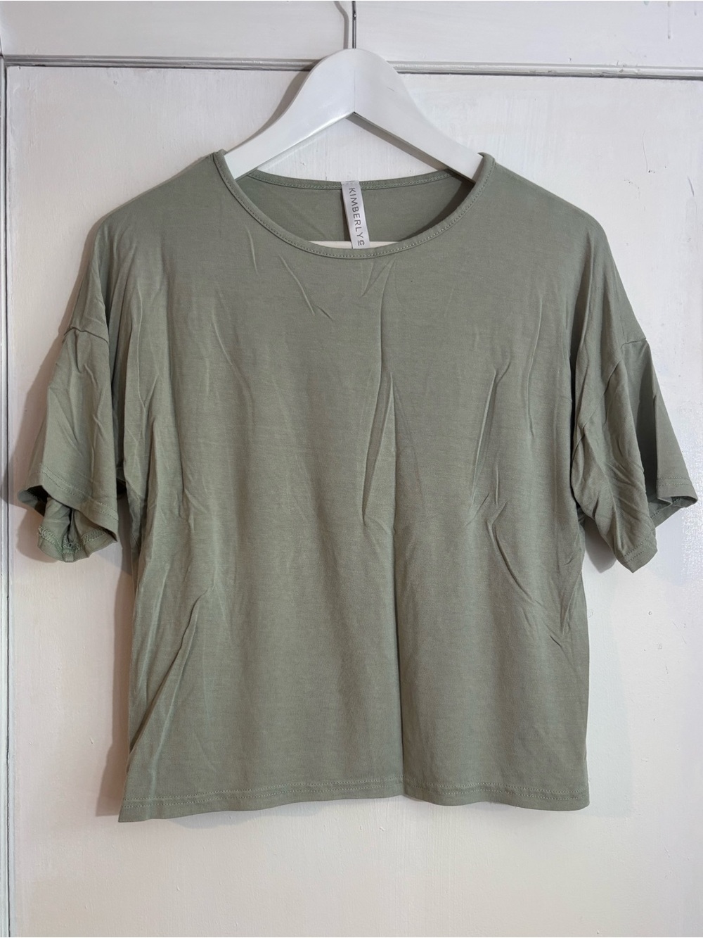 KIMBERLY C pale green Women’s Crewneck Tee - Casual Boxy Fit